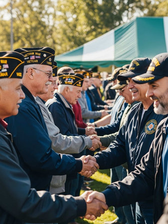 Unidentified veterans of the Great Patriotic War. Victory Day celebration in Moscow.の写真素材
