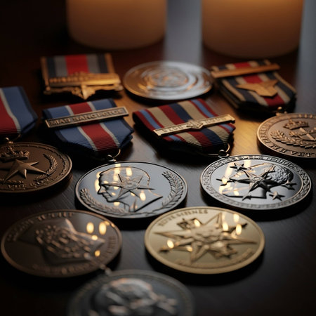 Medals of the great Patriotic war. Selective focus.の写真素材