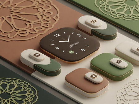 3d illustration of a clock on the table. Time concept.