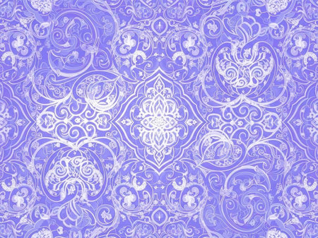 Vintage blue background with floral ornaments. Vector illustration.