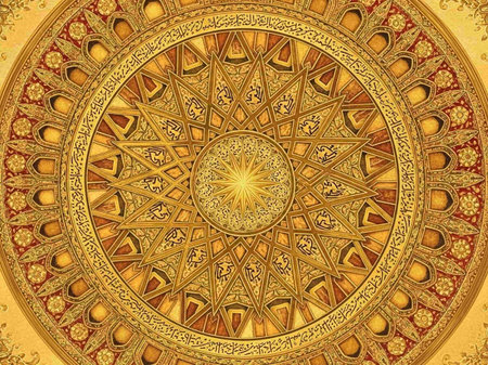 Illustration of the dome of the mosque, Cairo, Egypt.の写真素材