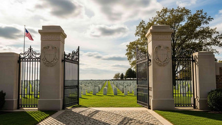 Memorial Day Cemetery in Arlington National Cemetery, Virginia, USA.