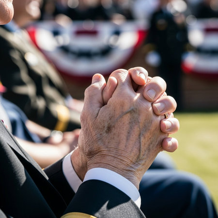 Close up of the hands of an old man.
