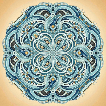 Ornament beautiful card with mandala. Geometric circle element made in vector