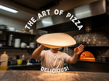 Chef in the kitchen. The concept of cooking. The chef is holding a frying pan.の写真素材