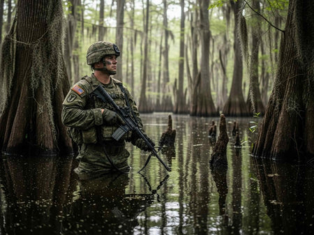 Military endurance training in Chiang Mai, Thailand.の写真素材