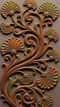 Decorative elements for design on a brown background. Decorative elements.の写真素材