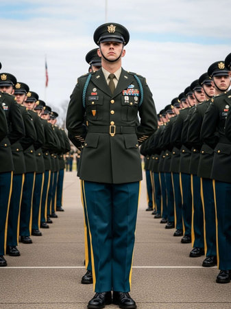 Military parade, dedicated to the 70th anniversary of the Victory in the Great Patriotic War. Cadets...