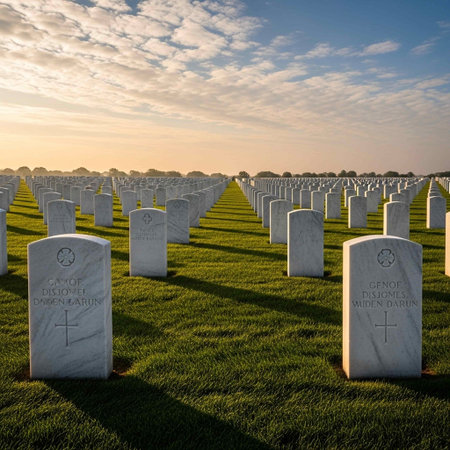 Arlington National Cemetery in Washington, DC. Arlington National Cemetery is one of the largest American military cemetery.の写真素材