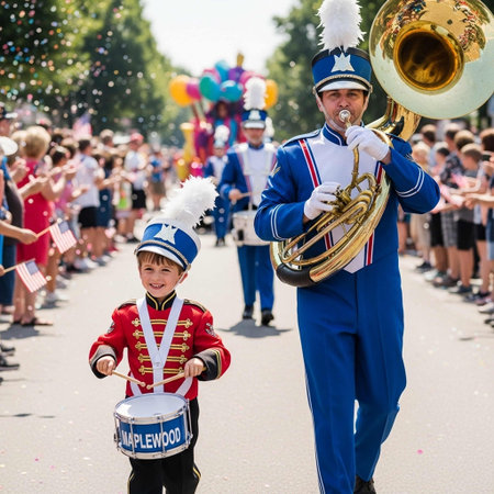 Participants in the annual carnival parade.の写真素材
