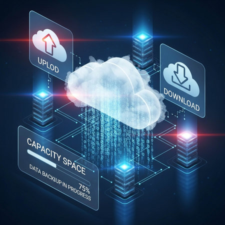 Cloud computing concept. Cloud computing concept. 3d vector illustration.