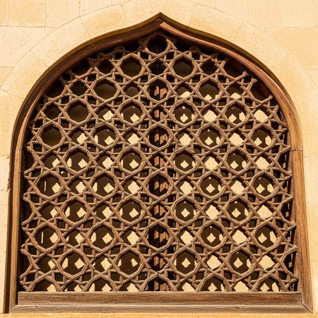 in iran the old decorative flower tiles from antique mosque like background