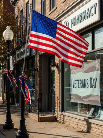 Veterans Day in New York. Veterans Day is an American holiday celebrated every year in the United States.の写真素材