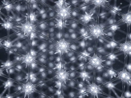 abstract background with bokeh defocused lights and stars