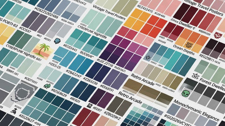 Color palette of the swatches for your design. Vector illustration.