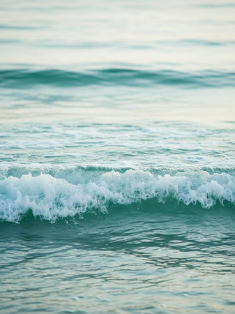 Beautiful sea wave on the beach. Soft focus. Shallow DOF.
