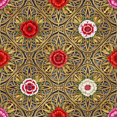 Seamless pattern with mandala. Vintage decorative elements. Hand drawn background. Islam, Arabic,...