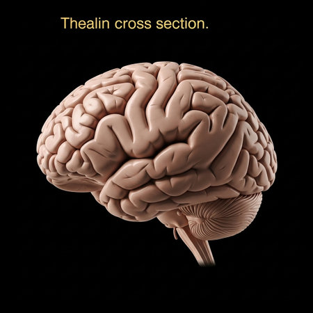 Human brain on a black background. 3d rendering, 3d illustration.の写真素材
