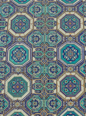 Detail of the ceiling of the Alhambra palace in Granada, Spain