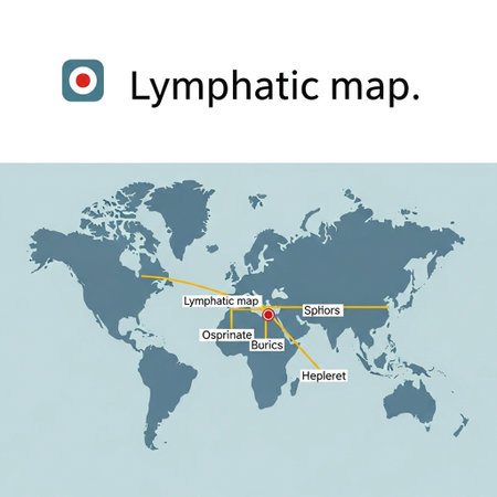Lymphatic map of the world with borders. Vector illustrationの写真素材