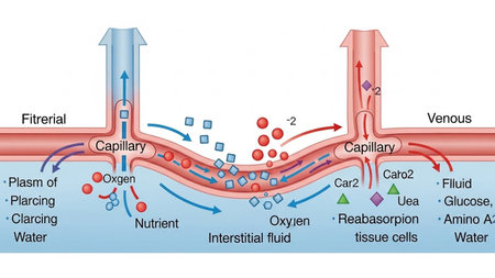 Diagram showing the structure of the blood vessels of the human body