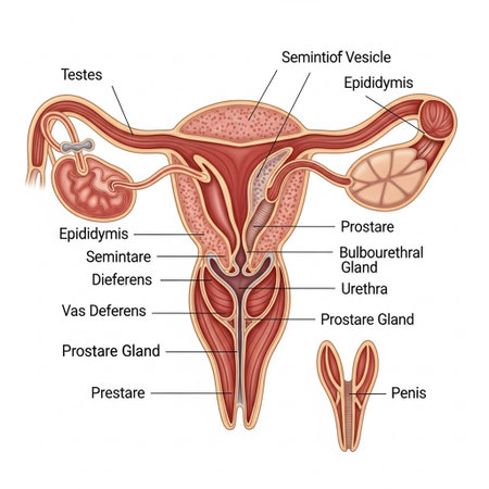 Diagram of the female reproductive system. Vector illustration isolated on white background.の写真素材
