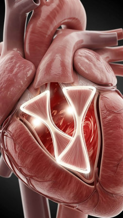 Human Heart Anatomy For Medical Concept 3D Illustration Design.の写真素材