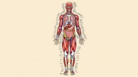 Human body anatomy. Anatomy of the human body. Vector illustrationの写真素材