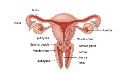 Female reproductive system isolated on white background. Anatomy of female reproductive system.