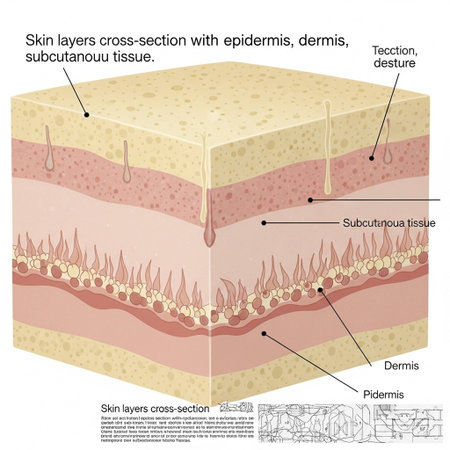 Skin structure of the skin. The structure of the skin. Vector illustrationの写真素材