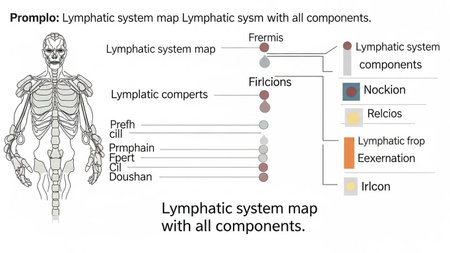 Lymphatic system of human body.の写真素材