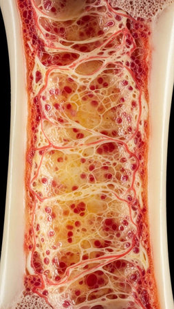 Human skeleton anatomy, 3D illustration showing blood vessels.の写真素材