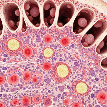 Cross section of the human skin as a medical background. 3D illustrationの写真素材