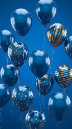 flag balloon party decoration. 3D Renderingの写真素材