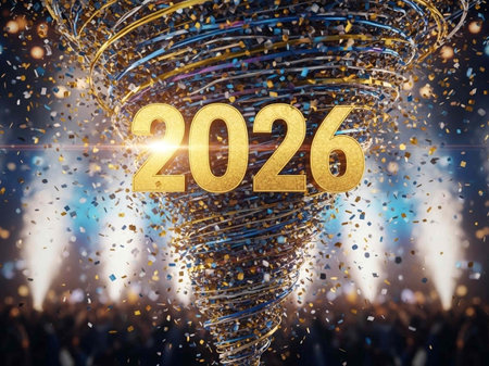 Happy New Year concept. 3D Renderingの写真素材