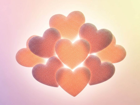 Heart shape on light background, valentine's day concept.