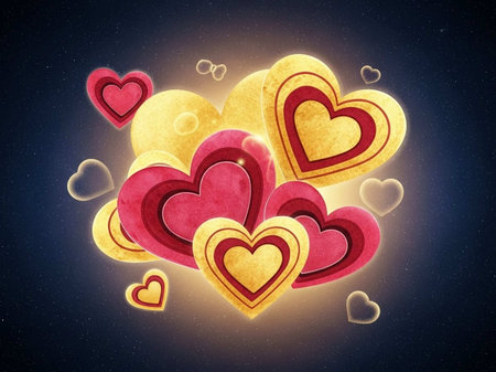 Valentine's Day background with hearts and space for your text