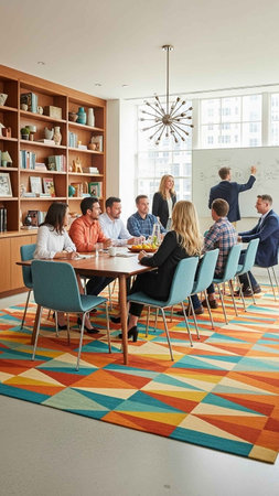 Group of business people having a meeting in a conference room at officeの写真素材