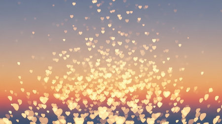 Heart bokeh background, valentine's day background.の写真素材