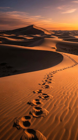 Sand dunes in the Sahara desert, Merzouga, Moroccoの写真素材