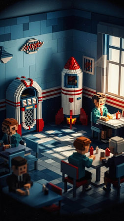 Constructor Lego. Studio shot.