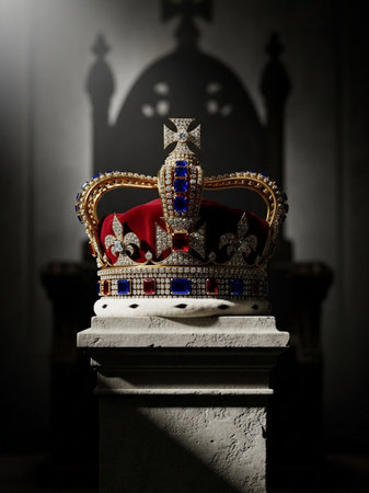 low key image of beautiful queen/king crown. fantasy medieval period