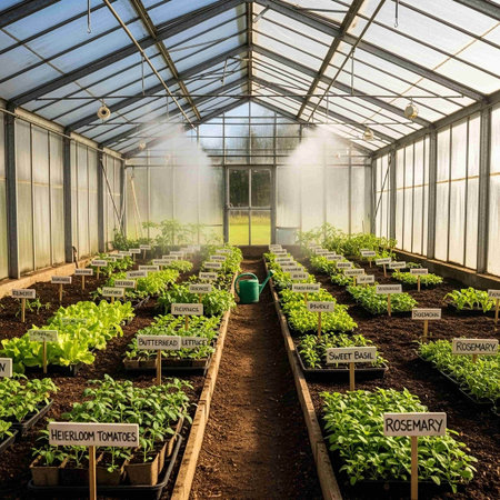 Organic hydroponic vegetable cultivation in a greenhouse in the Netherlands