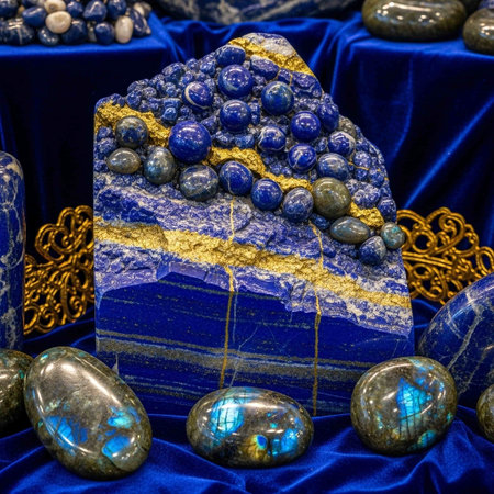 Colorful stones for sale at the Grand Bazaar in Istanbul, Turkeyの写真素材