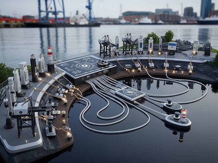 Fragment of the Dusseldorf port.