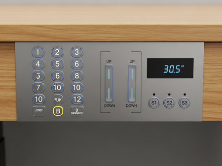 Close up of the control panel. 3d render.