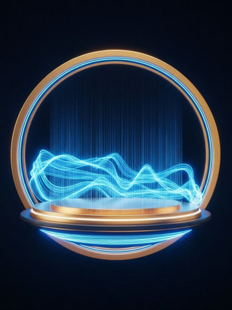 Spotlight in the dark. Futuristic background. Vector illustration.