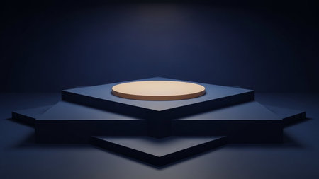 3d rendering of minimal display podium for product design. Abstract background.の写真素材