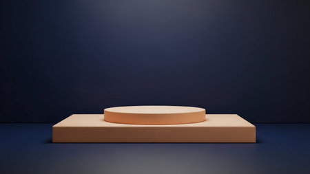 3d render of podium for product presentation. Abstract minimal scene.