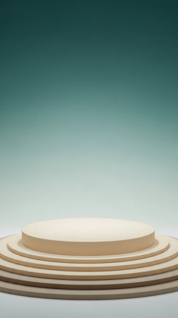 3d render of podium for product presentation. Abstract minimal background.の写真素材